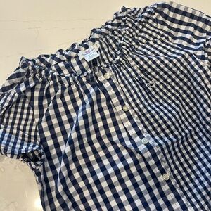 Vineyard Vines Blue and White Checkered Top